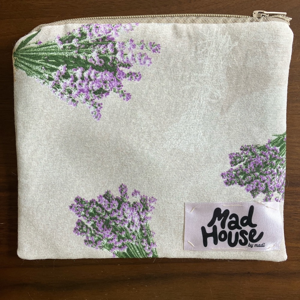 Handmade Makeup Pouch | Lined Zipper Bag